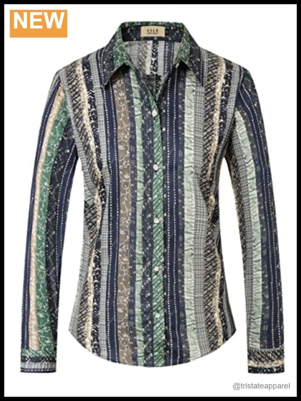 Women's Hawaiian Shirt Long Sleeve Button Down Cotton Floral Casual Beach Summer